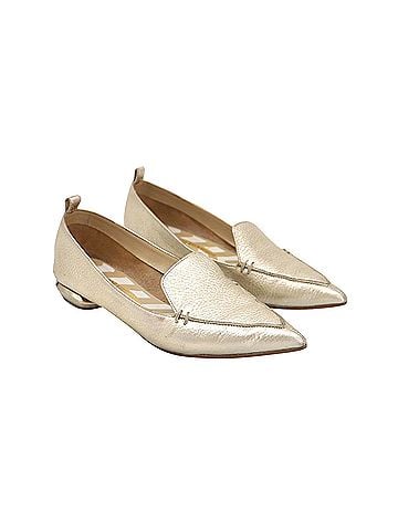 Nicholas Kirkwood Nicholas Kirkwood Beya Loafers in Gold Leather (view 2)