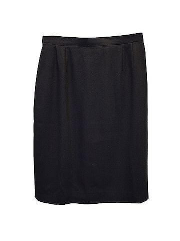 Giorgio Armani Giorgio Armani Le Collezioni Pencil Skirt in Black Wool (view 1)