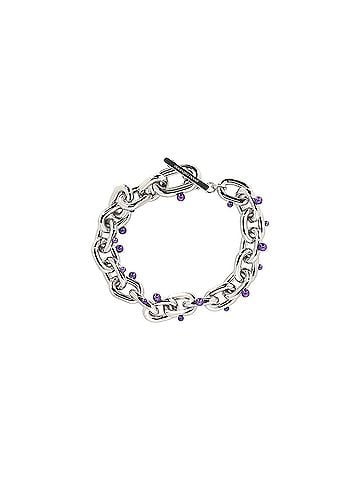 Paco Rabanne Paco Rabanne XL Pearl-Embellished Chain-Link Necklace in Silver Metal (view 1)