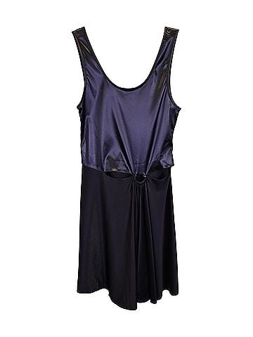 Paco Rabanne Paco Rabanne Scoop Neck Mini Dress in Black Viscose (view 1)