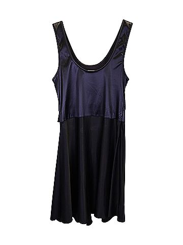 Paco Rabanne Paco Rabanne Scoop Neck Mini Dress in Black Viscose (view 2)