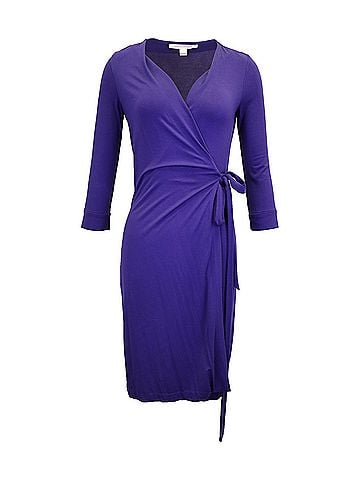 Johanna Ortiz Diane Von Furstenberg Wrap Dress in Indigo Cellulose Fiber (view 1)