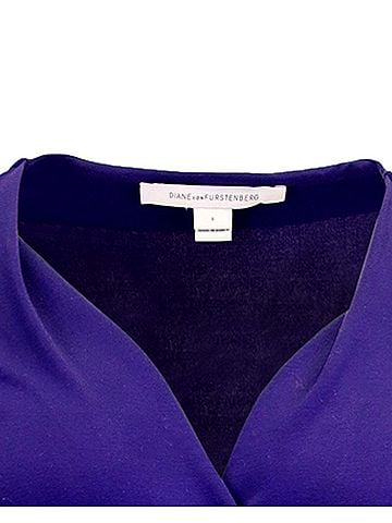Johanna Ortiz Diane Von Furstenberg Wrap Dress in Indigo Cellulose Fiber (view 2)