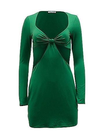 Reformation Reformation Hale Cutout Mini Dress in Green Lyocell (view 1)