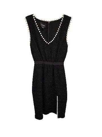 Giambattista Valli Giambattista Valli Pearl-Embellished Tweed Dress in Black Polyamide (view 1)