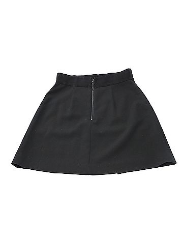 Alice + Olivia Alice + Olivia Ericka Overlap Mini Skirt in Black Polyester  (view 2)