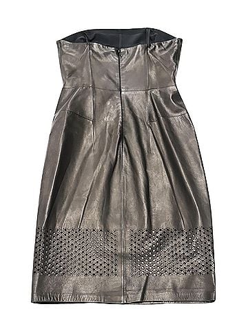 Alexander Wang Alexander Wang Strapless Dress with Cutout Details in Black Leather  (view 2)