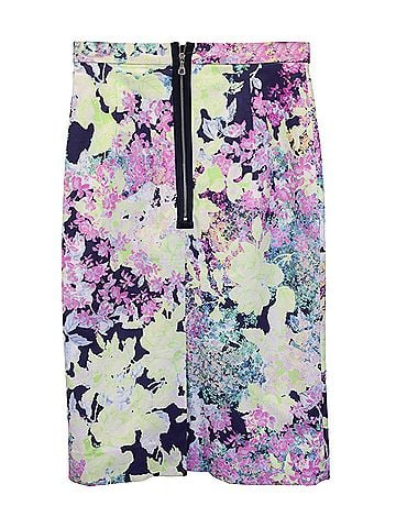 Erdem Erdem Floral Print Pencil Skirt in Multicolor Viscose (view 2)