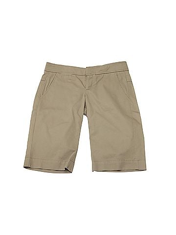 Vince. Vince Twill Bermuda Shorts in Beige Cotton (view 1)