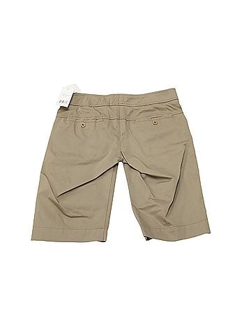 Vince. Vince Twill Bermuda Shorts in Beige Cotton (view 2)