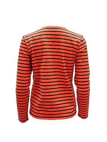Ralph Lauren Lauren Ralph Lauren Striped Blouse in Red Cotton (view 2)