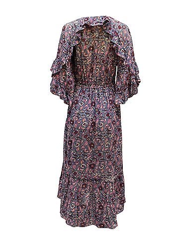 Figue Figue Printed Boho Dress in Multicolor Viscose (view 2)