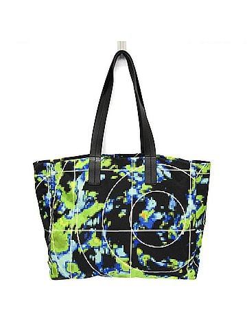 Prada Prada Tessuto Triangle Logo Women,Men Nylon,Leather Tote Bag Black,Blue,Light Green (view 1)