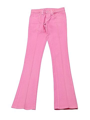 Ralph Lauren Ralph Lauren Wide Leg Jeans in Pink Cotton (view 1)