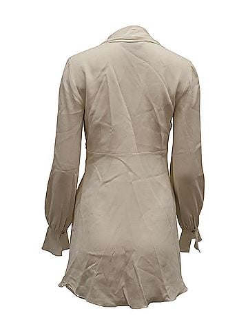 Rachel Zoe Rachel Zoe Tie Neck Mini Dress in White Viscose (view 2)