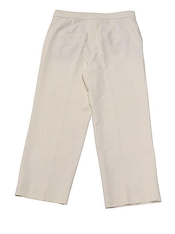 Tibi TIbi Anson Stretch Cropped Skinny Pants in Ivory Polyester (view 2)