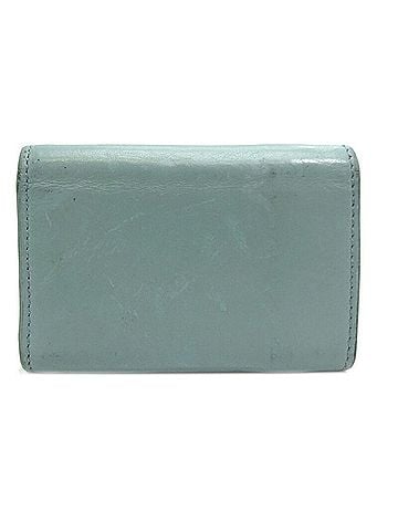 Balenciaga Balenciaga Paper Wallet Women's Tri-fold 3991446.4005 Leather Pastel Light Blue (view 2)