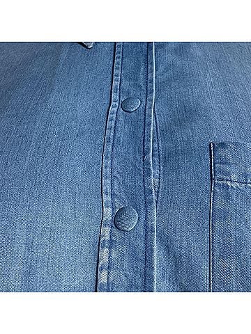 Mother of Pearl  Mother Of Pearl Buttoned Bishop Sleeve Shirt in Blue Cotton (view 2)