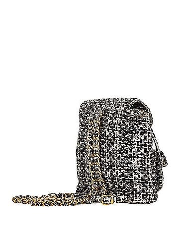 Chanel Chanel Matelasse Coco Mark Gold Hardware Chain Backpack Black White Tweed Sequins Women's CHANEL (view 2)