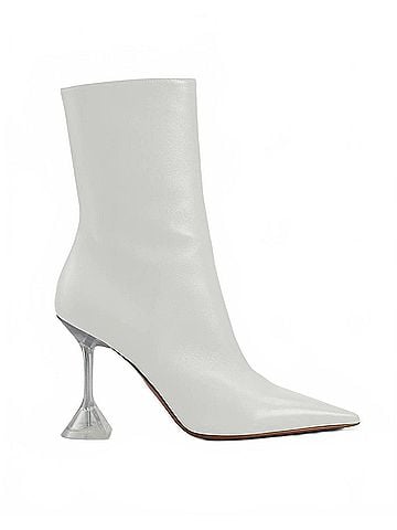 Amina Muaddi Women's Giorgia Croc Leather Mid-Calf Boots (view 2)