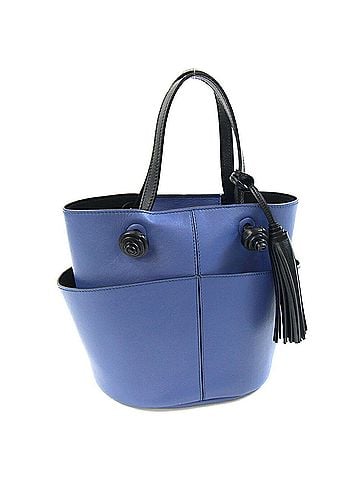 Tod's Tod's Handbag with Tassel Detail in Blue and Black Leather, Two-Tone Style for Women (view 1)
