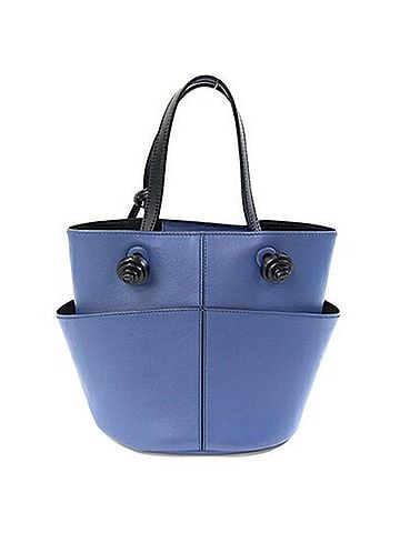 Tod's Tod's Handbag with Tassel Detail in Blue and Black Leather, Two-Tone Style for Women (view 2)