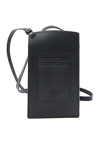 Tod's Tod's T-Timeless Medium Smartphone Shoulder Bag (XAMTBA34300UPPB999) in Black Leather. Includes a smartphone shoulder bag, crossbody and case. (view 2)