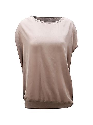 Vince. Vince Loose Shirt in Grey Silk (view 1)