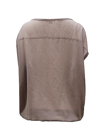 Vince. Vince Loose Shirt in Grey Silk (view 2)