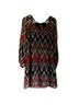 Taylor 100% Polyester 100% Polyester Chevron-herringbone Multi Color Casual Dress Size 6 - photo 1