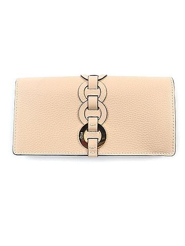 Chloé Chloé Chloe Darryl Sandy Beige Leather Wallet with Logo Hardware, CHC21SP115E04284, Bifold Wallet, Long Box and Dust Bag Included, Made in Spain (view 1)