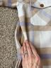 Blank NYC Plaid Purple Tan Ivory Jacket Size M - photo 7