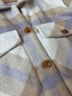 Blank NYC Plaid Purple Tan Ivory Jacket Size M - photo 6