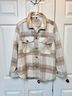 Blank NYC Plaid Purple Tan Ivory Jacket Size M - photo 5