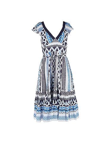 Temperley LONDON Temperley London Printed Midi Length Dress in Multicolor Cotton (view 1)