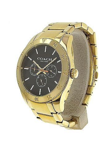 Coach Coach Day Date Watch CA133.2.95.1754 Gold Plated Quartz Multi-Hand Analog Display Black Dial Men's I220823031 (view 2)