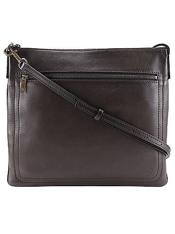 Louis Vuitton Louis Vuitton LOUIS VUITTON Sac Plat Shoulder Bag Utah M92073 Calfskin Cafe 2004 Brown LM0024 Men's (view 1)