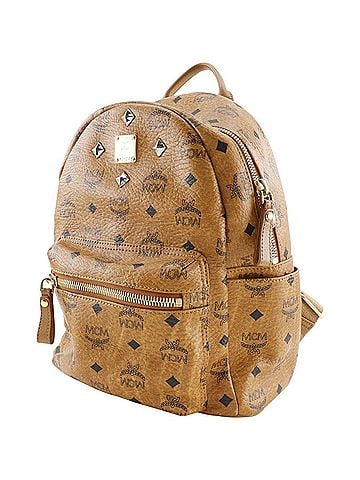 MCM MCM Glam Backpack/Daypack Small Studs MMK2AVE20 PVC Brown 2way A5 Double Logogram Women's (view 2)