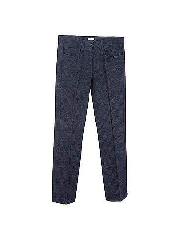 Miu Miu Miu Miu Cropped Trousers in Navy Blue Wool (view 1)