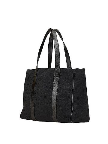 Bvlgari BVLGARI Logomania Tote Bag in Black Canvas and Leather for Women (view 2)