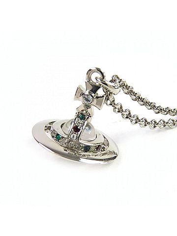 Vivienne Westwood Vivienne Westwood Petite Orb Pendant Necklace, Silver, Women's, Box and Dust Bag Included (view 1)