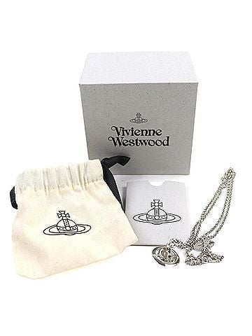 Vivienne Westwood Vivienne Westwood Petite Orb Pendant Necklace, Silver, Women's, Box and Dust Bag Included (view 2)