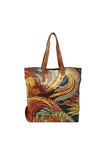 Salvatore Ferragamo Salvatore Ferragamo Botanical Folding Tote Bag in Multicolored Leather for Women (view 1)