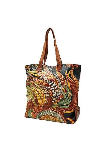 Salvatore Ferragamo Salvatore Ferragamo Botanical Folding Tote Bag in Multicolored Leather for Women (view 2)