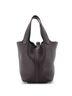 Hermès 100% Leather Brown Picotin Lock Bag Clemence PM One size - photo 1