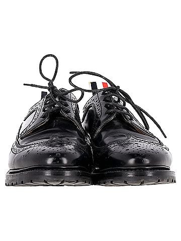 Thom Browne Thom Browne Classic Longwing Brogues in Black Leather (view 2)