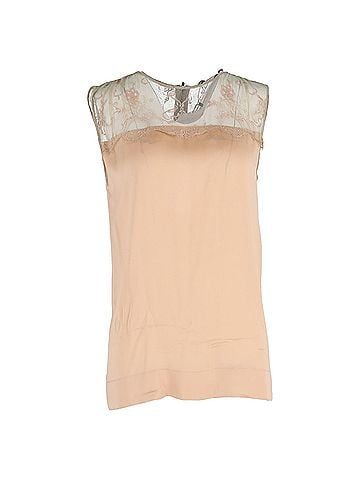 Stella McCartney Stella McCartney Lace Sleeveless Top in Beige Silk (view 1)