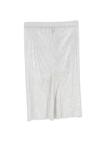 Mach & Mach  Mach & Mach Crystal-Embellished Shorts in White Polyester (view 2)