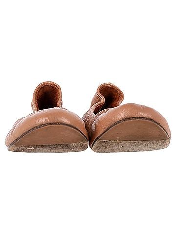 Lanvin  Lanvin Round Toe Ballet Flats in Brown Leather (view 2)