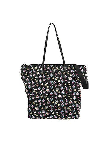 Prada Prada TESSUTO STAMPAT 1BG189 Women's Nylon,Leather Shoulder Bag,Tote Bag Black,Pink,Yellow (view 1)